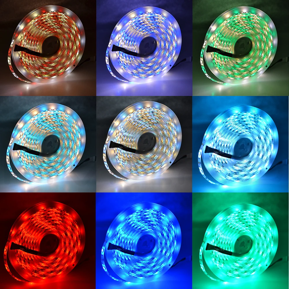 5 м 5050 RGB белый RGBWW IP67 водонепроницаемая гибкая светодиодная лента светильник s праздничный светильник DC 12 В Настольная лампа Ночной светильник ing садовый светильник ing