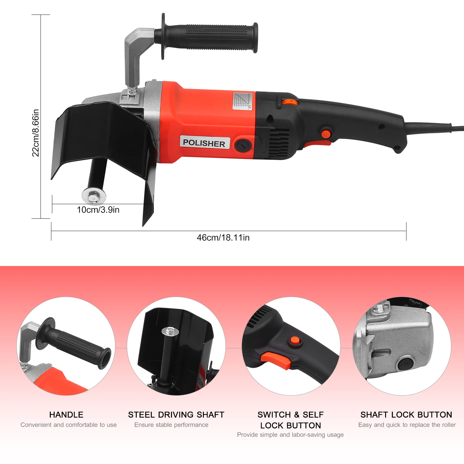Электрическая полировальная машина 220 В 1400 Вт для полировки проволоки машинка
