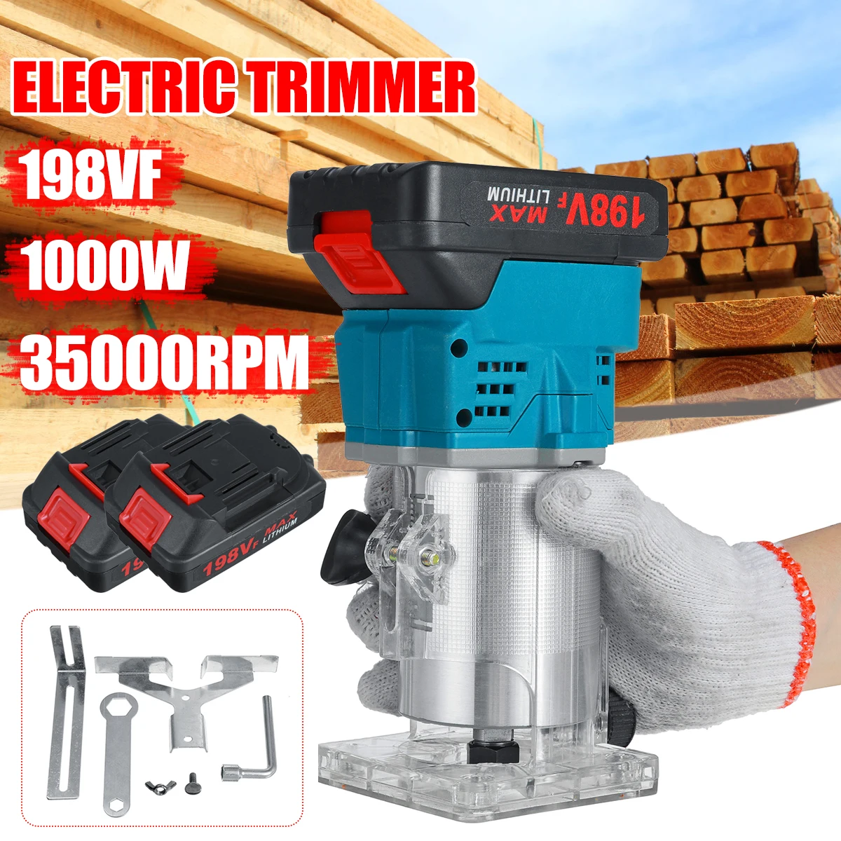 Фрезерный станок с аккумулятором Электрический фрезерный ручной триммер для