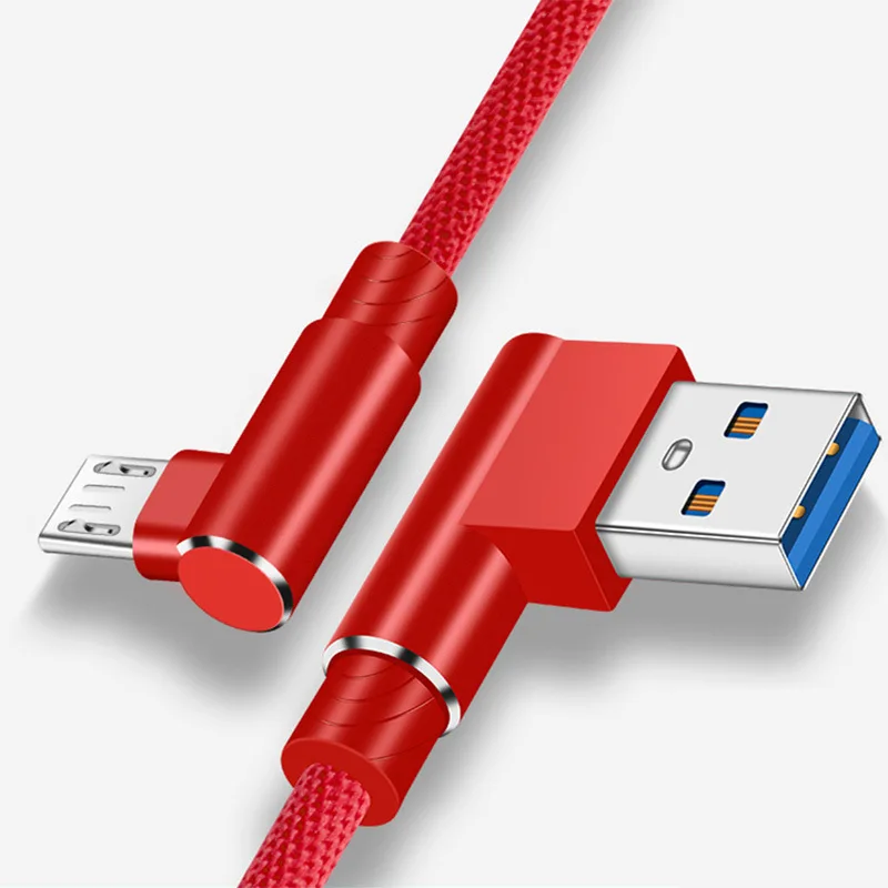 Новый зарядный кабель 1 м/2 м/3 м 90 градусов USB-кабель для iPhone 11X8 7 6 Plus Micro USB и Type-C C |