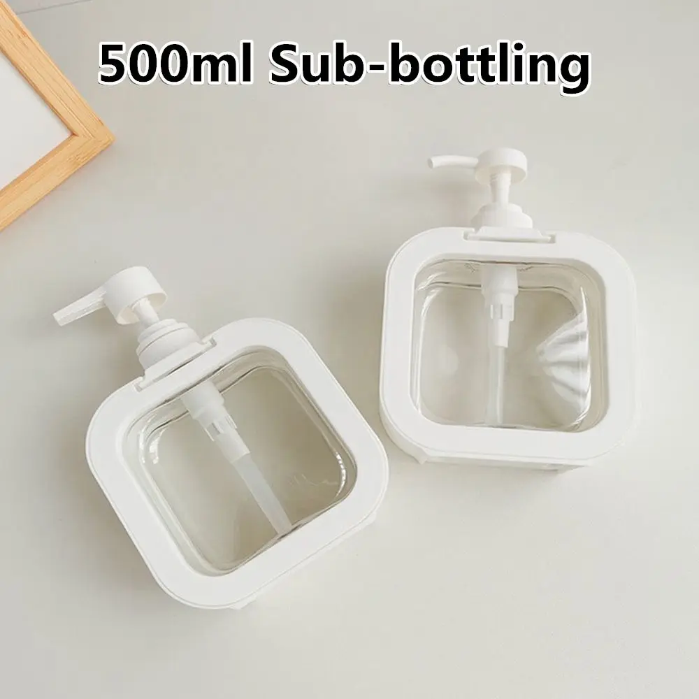 

500ml Transparent Lotion Container Hand Sanitizer Ins Style Large-capacity Travel Bottle Press Bottle Sub-bottling