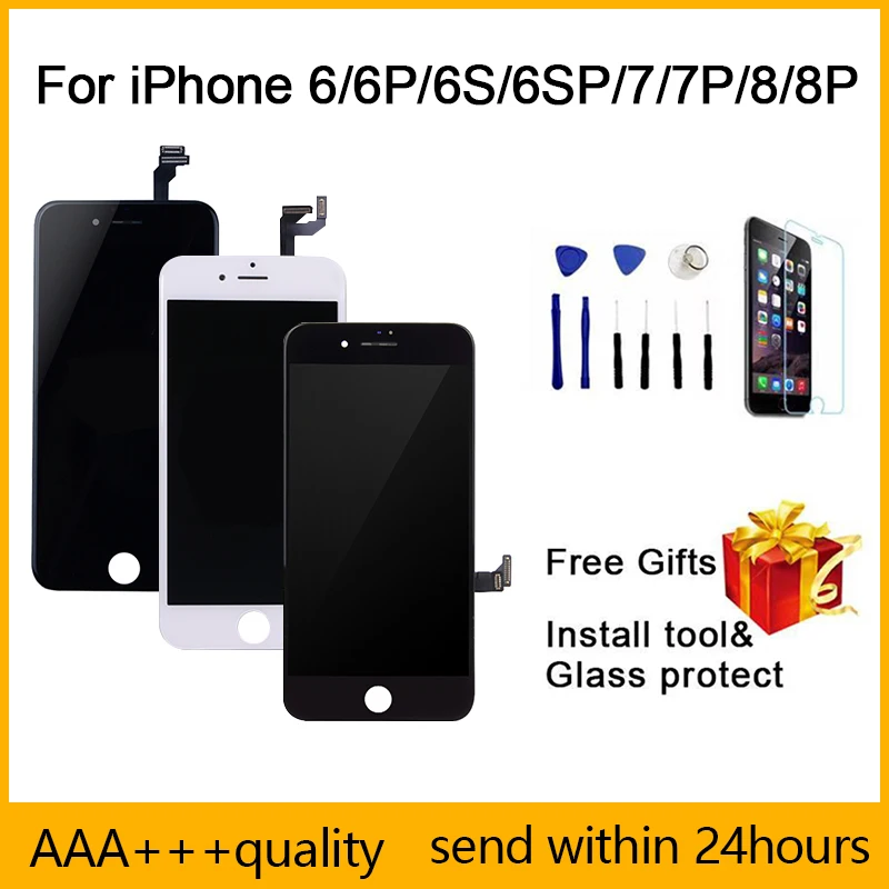 ЖК дисплей качества AAA для iPhone 6 6S 7 8 plus сенсорный экран с дигитайзером iPhone6P 6SP 7P P