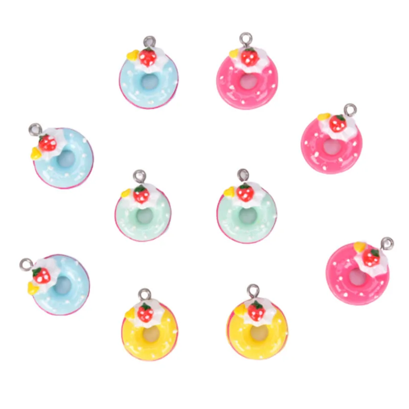 Подвеска талисман пончик с имитацией еды для женщин и девушек ожерелье сделай