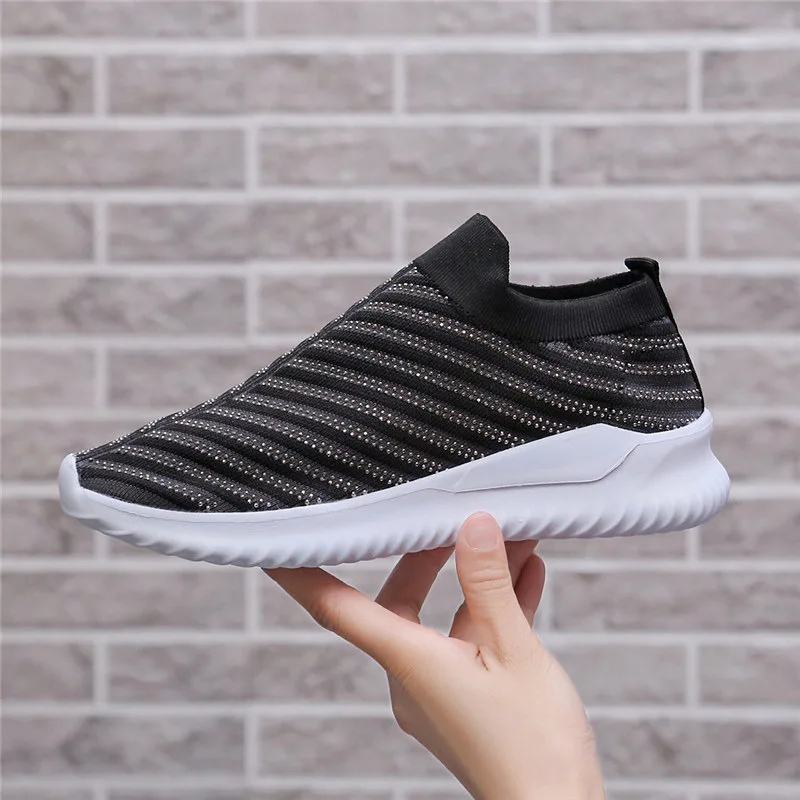Женская трикотажная растягивающаяся женская обувь женские кроссовки прозрачные