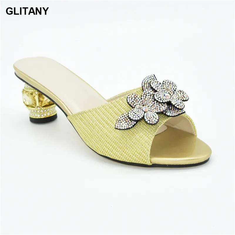 Роскошные свадебные вечерние туфли со стразами Летние женские на высоком