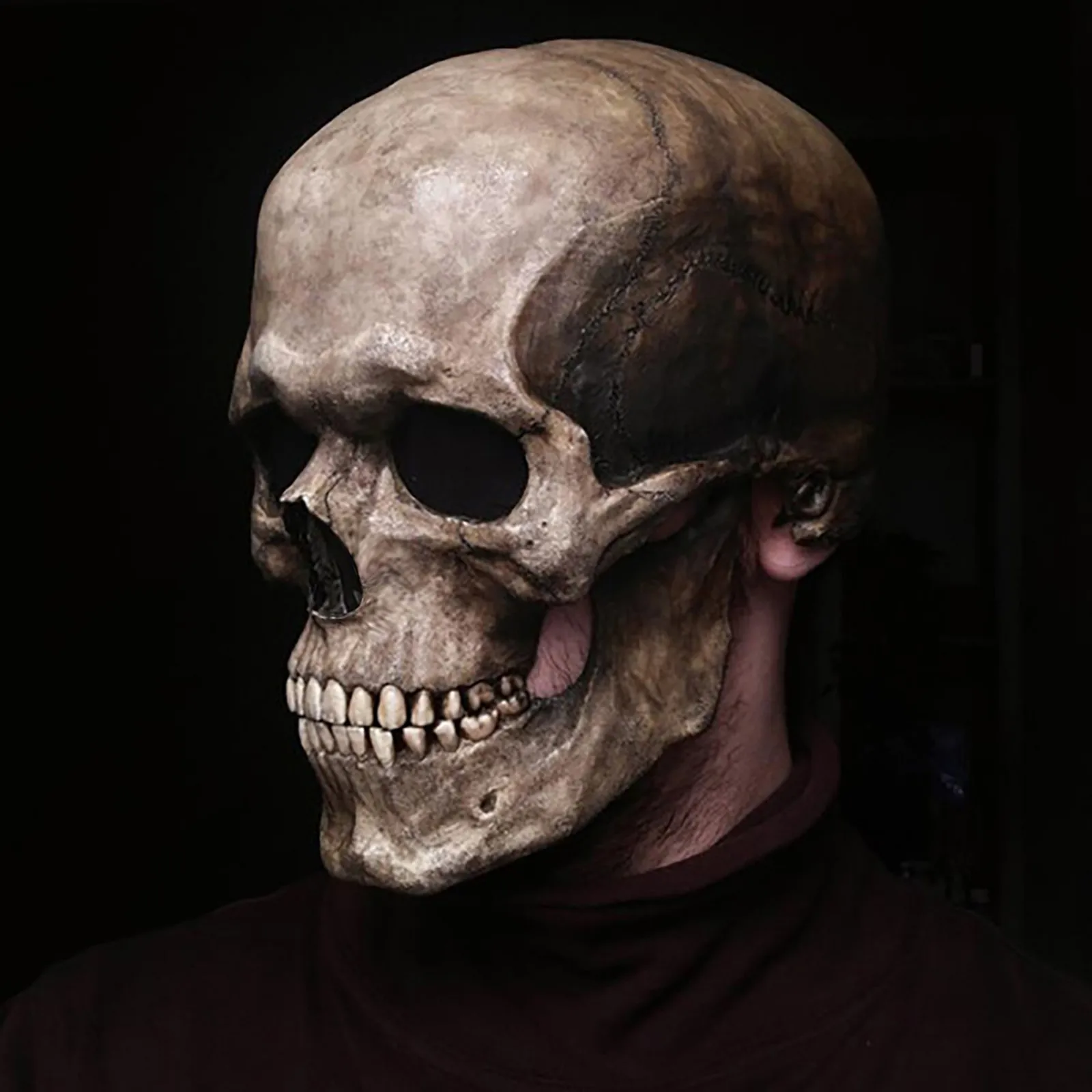 

Funny Full Head Skull Mask Headgear Helmet With Movable Jaw Skull Mask Call Of Duty Masks Toy Cosplay Halloween Party Props
