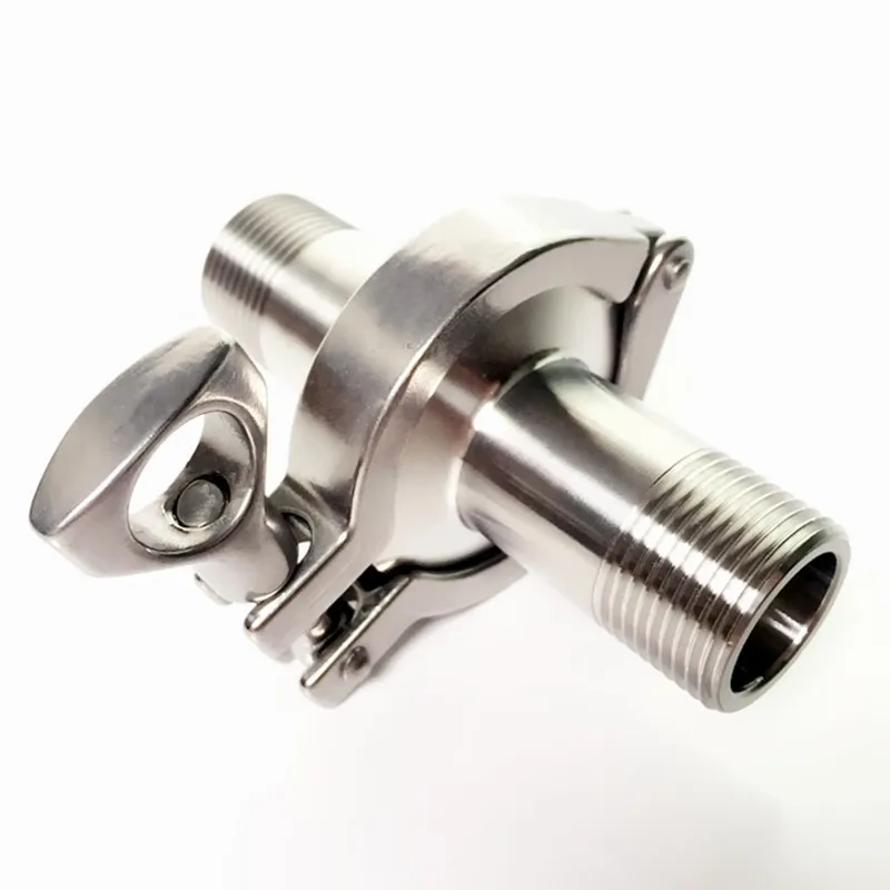 1 &quotDN25 санитарные мужские резьбовые фитинги ободок OD 50 5 мм + 5&quot Tri Clamp PTFE