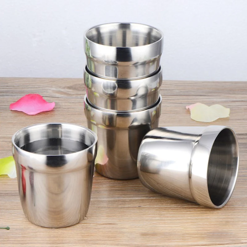 

Кружки из нержавеющей стали 201 с двойной стенкой, 1 шт.