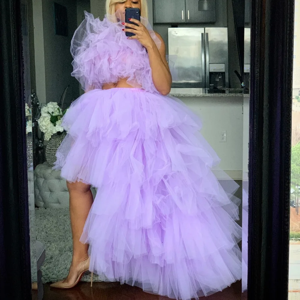 Шикарные Лавандовые платья для выпускного вечера с открытыми плечами вечернее