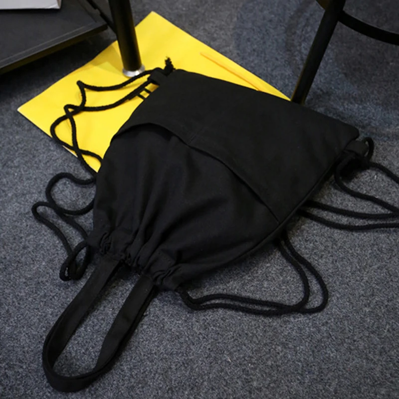 

Women Canvas Backpacks Drawstring Backpack School Rucksack Beach Sports Dance Shopping Tote Shoulder Bags Bolsa Feminina