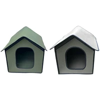 pet outdoor house dog kennel bed waterproof weatherproof cat house soft fleece nest foldable warm pet shelter for pets supplies