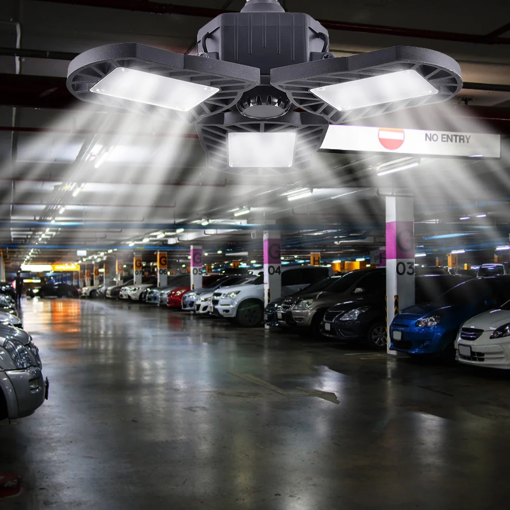 E26/E27 60W Светодиодный светильник для гаража s деформируемый склада цеха подвальный