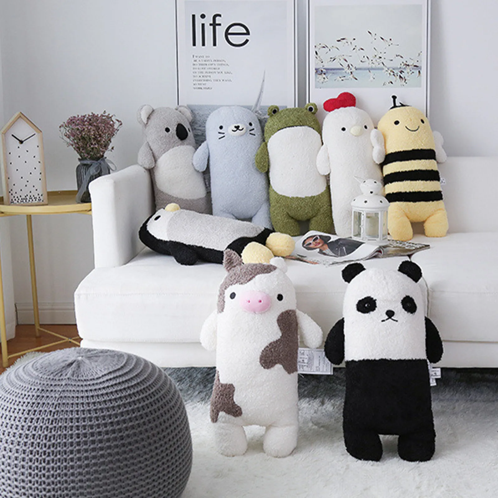 42 см кавайная Подушка милая животная панда корова коала лягушка мисая форма