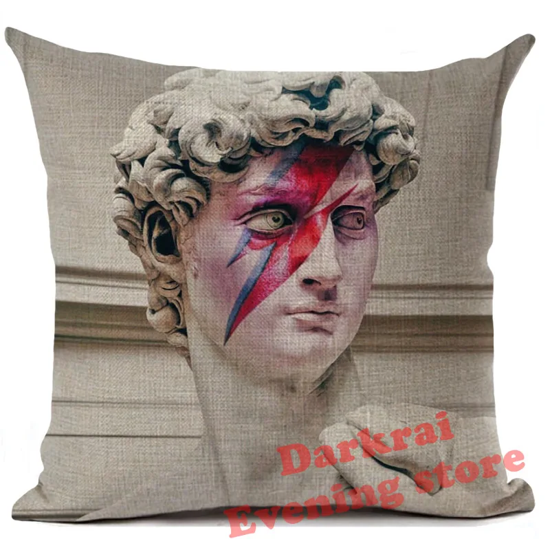 Cushion Cover Art Sculpture David Linen Pillow Home Decoration Throw Pillows Car Sofa Decorative Pillowcase | Дом и сад