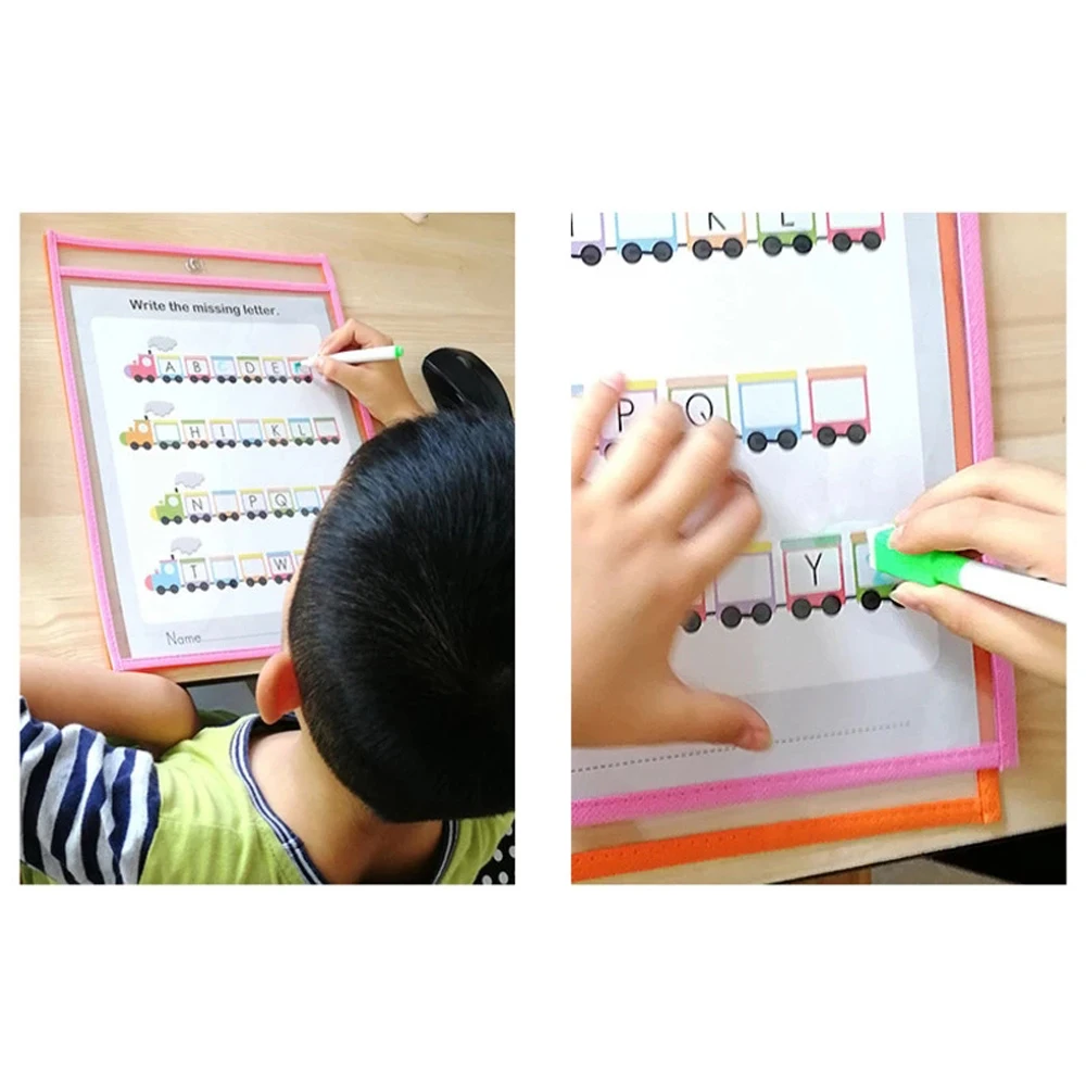 

Transparent Dry Brush Bag Can Be Reused With PVC PET Writing Dry Wipe Bag Drawing Toy For Kids Children Adult