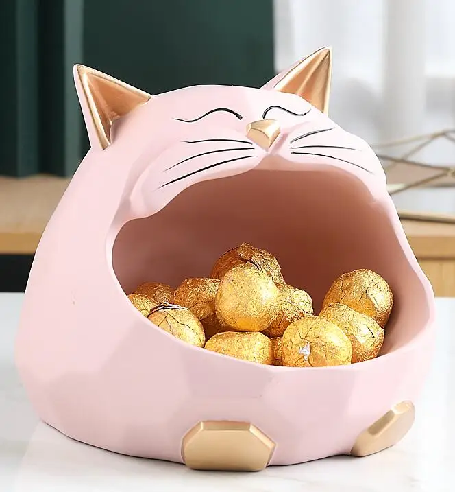 

3D Sculpture cat Statue Table Decoration Accessories Storage Box Money Box Coin Bank Figurine Decor Home Room Decorations