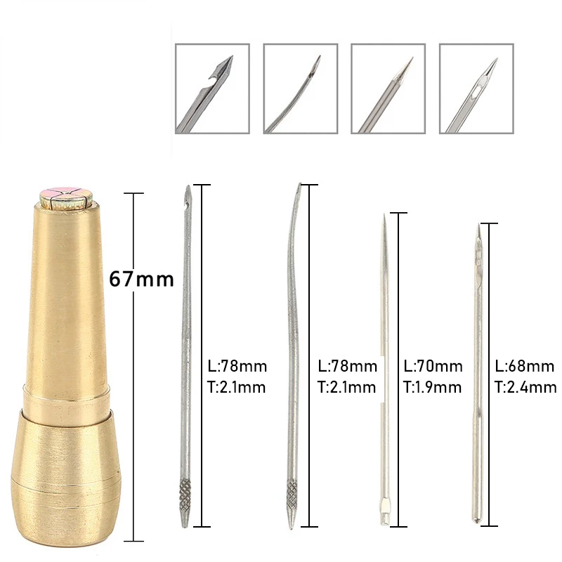 4 шт. иглы ручной БРОШЮРОВЩИК набор инструментов из плотной ткани нитки для шитья