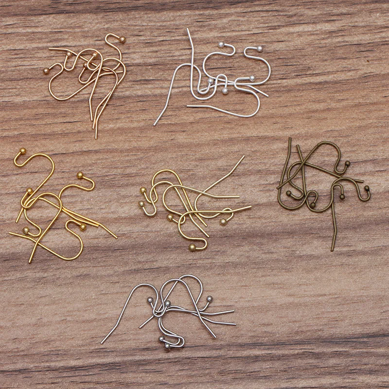 50 шт./лот 0 7 мм толщина латунный крючок для ушей ювелирные аксессуары Сделай Сам