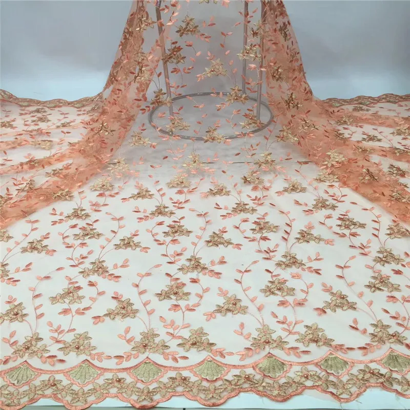 Розовая африканская кружевная ткань 2019 Королевская Синяя Высококачественная 3d