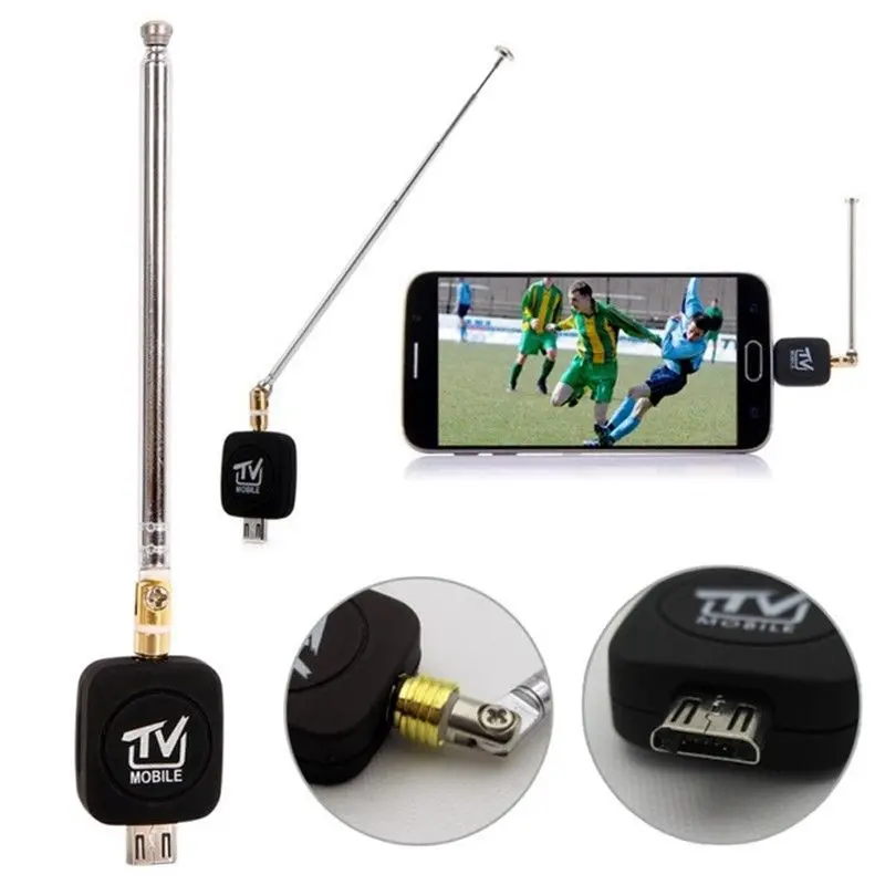 Mini Micro USB DVB-T Digital Mobile Tuner Satellite Receiver Small TV Stick Dongle for Android 4.1 Above EPG Smart Phone TV HDTV