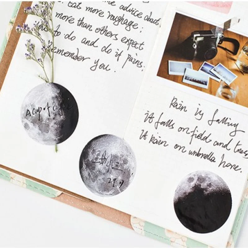 45 шт./лот Moon Space Planet Sticky Notes DIY Скрапбукинг дневник декоративные блокноты круглая