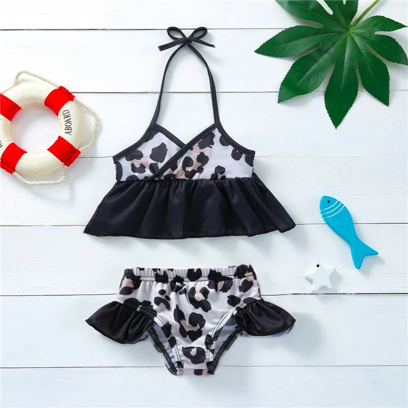 

2021 Summer Kids Girls Bow Swimwear Two Piece Children Mermaid Swimwear Swimming Outfits Colorful High Quality Scales Beach Wear