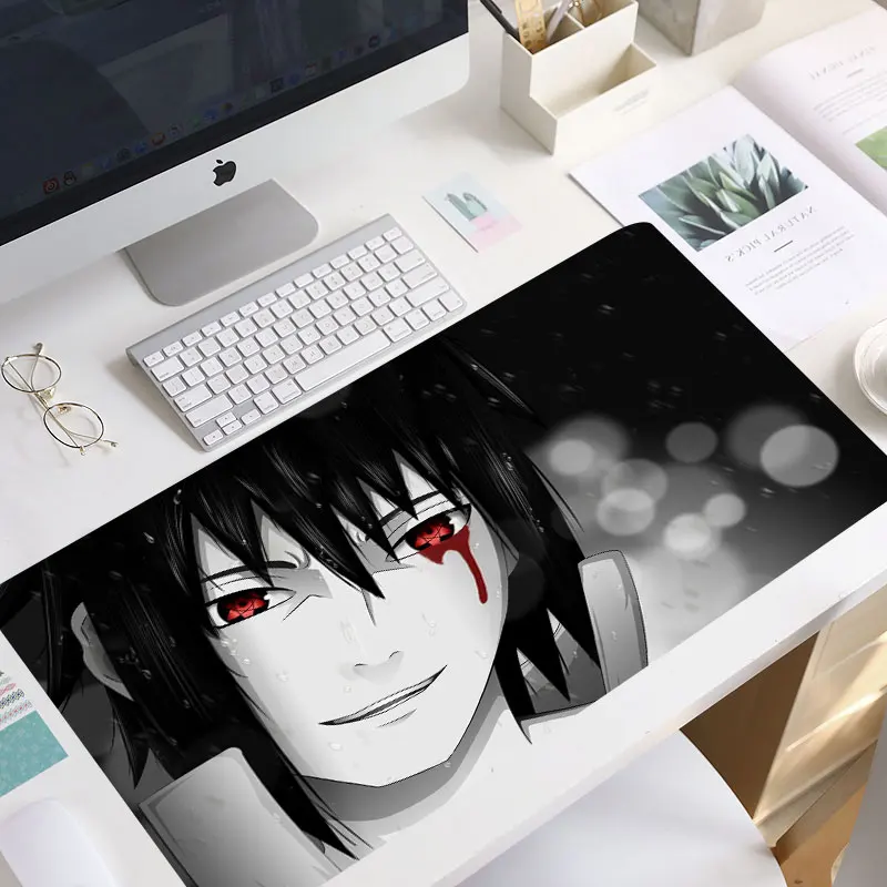 uchiha mouse pad 90x40cm pad mouse carpet computer padmouse domineering gaming mousepad gamer to keyboard mats laptop desk mat free global shipping