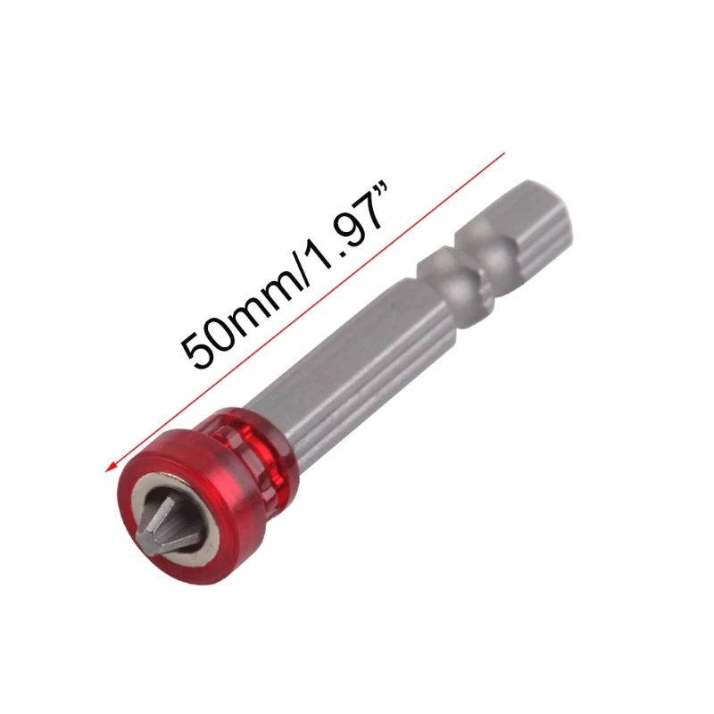 

5pcs 50mm Magnetic Screwdriver Bit S2 Steel Tool Cross Head Screw Driver Hex Shank Drill Bits for Power Tools