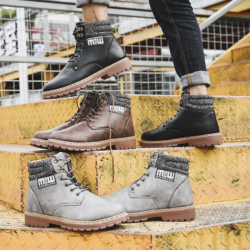 

39-46 boots men brand comfortable fashion 2019 boots leather #NX5913