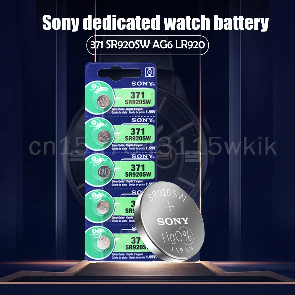 10 шт. Sony 371 SR920SW AG6 LR920 370A 171 LR69 SR920 SR69 1 55 V аккумулятор из оксида серебра для