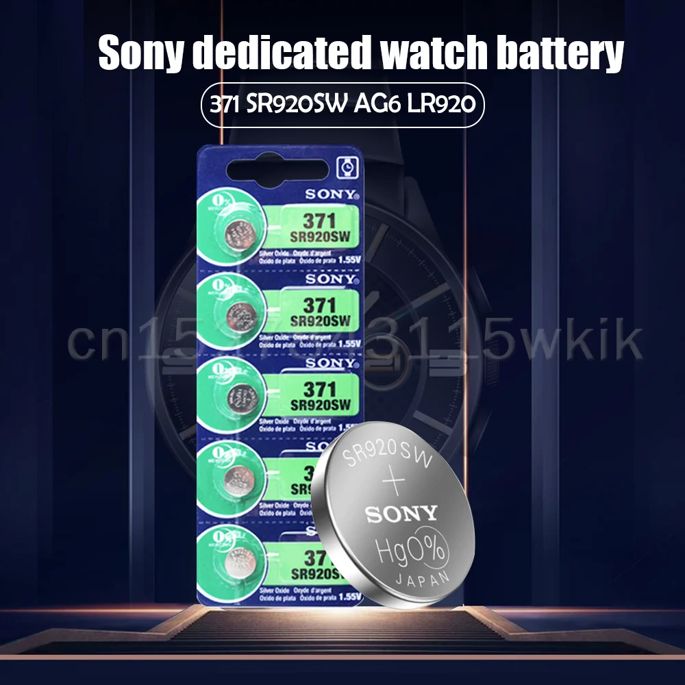 Аккумулятор оксид серебра для часов Sony 371 SR920SW AG6 LR920 370A 171 LR69 SR920 SR69 1 55 в 25 шт.