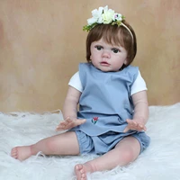 60 cm 3d paint skin silicone reborn girl baby doll cloth body toy realistic like real princess toddler alive bebe dress up