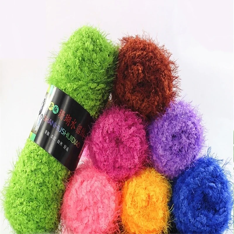 100 г/шт. Новая мода медной проволоки шерстяные ручной Многоцветный Вязание Бархат