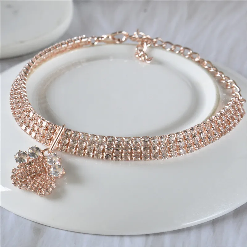 Украшенный кристаллами ошейник для собак Алмазный щенок Блестящий Полный Стразы