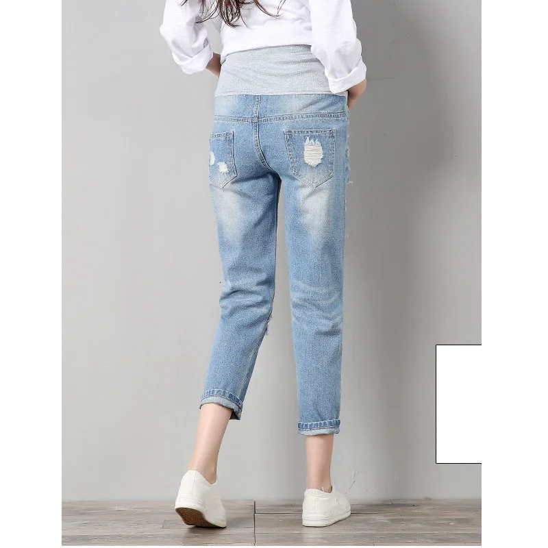 Джинсы для беременных Брюки Одежда поддерживающие живот Леггинсы | Мать и