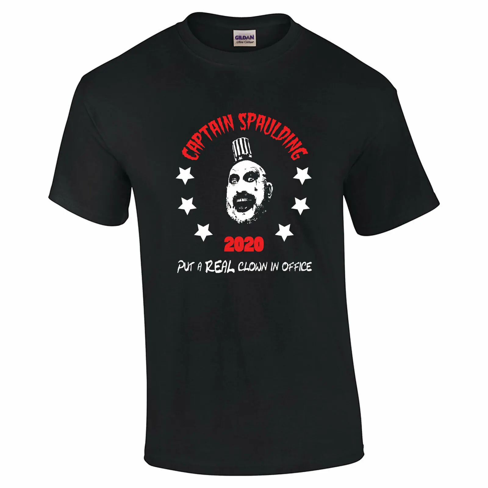 2019 смешной 689 Captain Spaulding For President Мужская футболка Страшно фильма ужасов Клоун | Отзывы и видеообзор