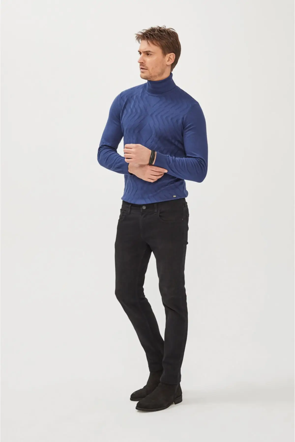 

Male Black Slim Fit Jean Trousers E003512
