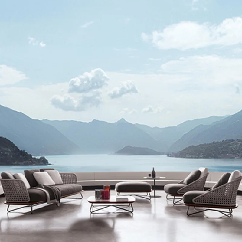 Садовый диван из ротанга мебель для балкона|Садовые диваны| |