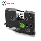 Лента для принтера 9 мм, совместимая с лентой 325, ламинированная этикетка, кассеткой для этикеток, белым на черном, для изготовления этикеток