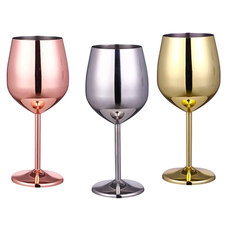 Бокал из нержавеющей стали для красного вина Металлический Стальной бокал