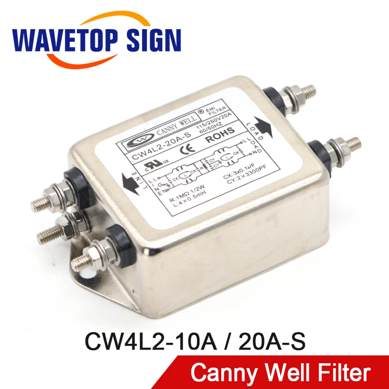 CW4L2-20A-S monofase del filtro da potere della doppia sezione del filtro da potere di EMI di CANNY CW4L2-10A-S CW4L2-6A-S
