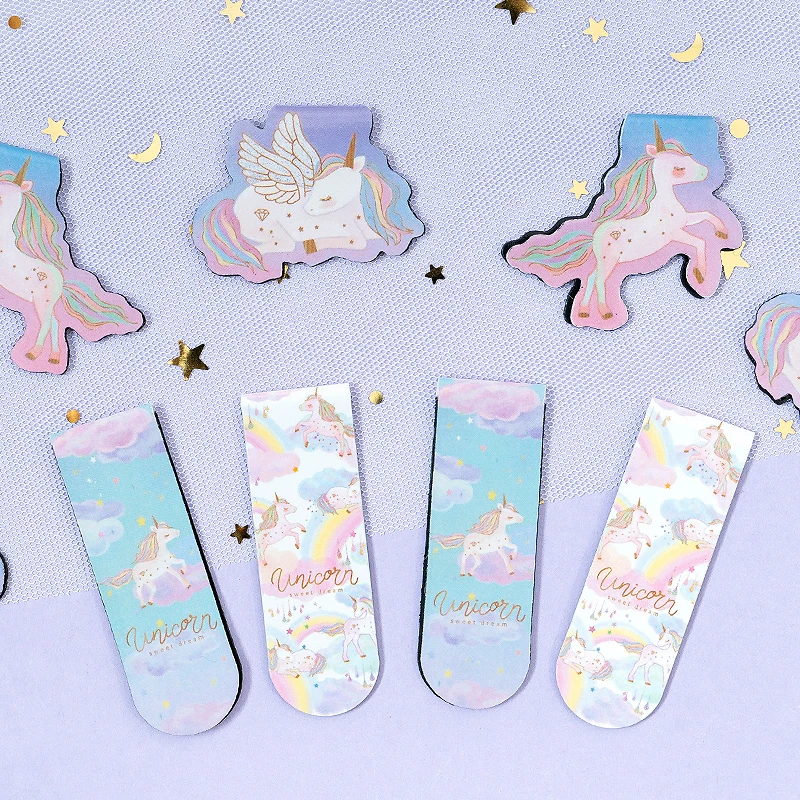 2 шт./компл. Kawaii Magical Unicorn Магнитный маркер вкладка страниц школьные офисные
