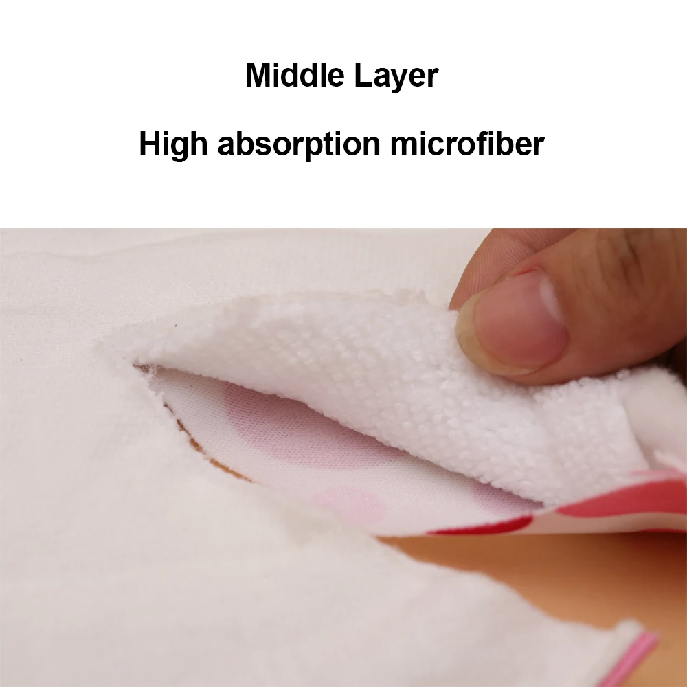 10 шт. многоразовые менструальные подкладки мягкие бамбуковые хлопковые