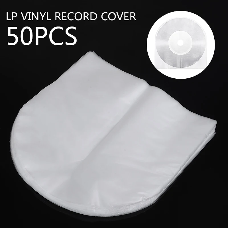 

50pcs/lot LP Vinyl Record Protective Bag Sleeve Antistatic Clear Plastic Cover Inner Sleeves for Turntable LP LD Vinyl Record