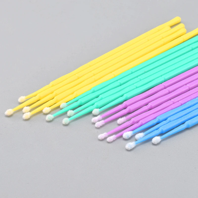 100 шт. одноразовые цветные ватные тампоны щетка для ресниц чистящий Тампон