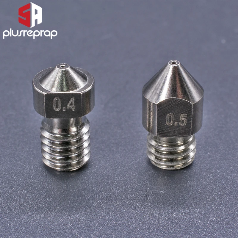 

Hardened Steel Die Steel Nozzle for MK8 CR10 V6 M6 Thread Extruder Hotend Nozzle 1.75mm filament