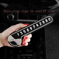 phone number in car parking license plate temporary stop sign temporary car parking card phone number card plate accessories