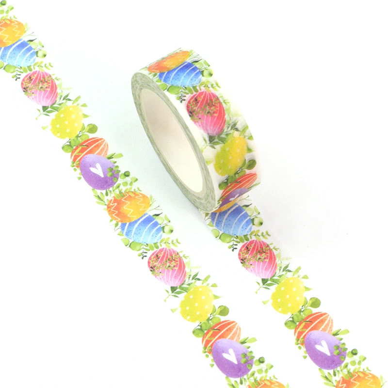 

NEW 10pcs/Lot Decorative Cute Watercolor Easter Egg Washi Tapes DIY Scrapbooking Planner Adhesive Masking Tape Kawaii Stationery