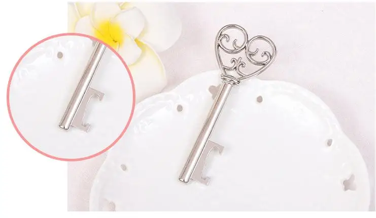 

200pcs Key to My Heart Bottle Opener Wedding Favors and Gifts Key Shaped Beer Bottle Openers Holiday Supplies Wholesale