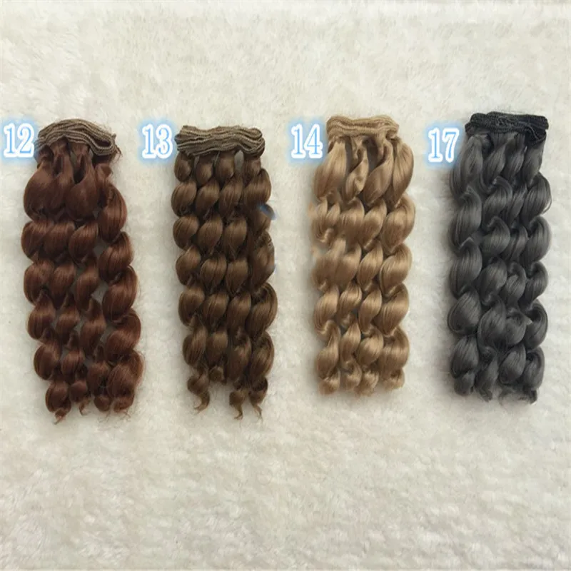 

New 15cm Doll Hair Wigs Doll Wigs High-temperature Wire Available for Doll Fiber Hair Curly Wave Single Fapai Wigs